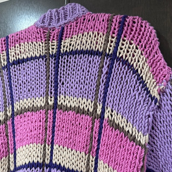 Natasha Zinko Pink and Purple Knit Cardigan - Picture 7 of 8